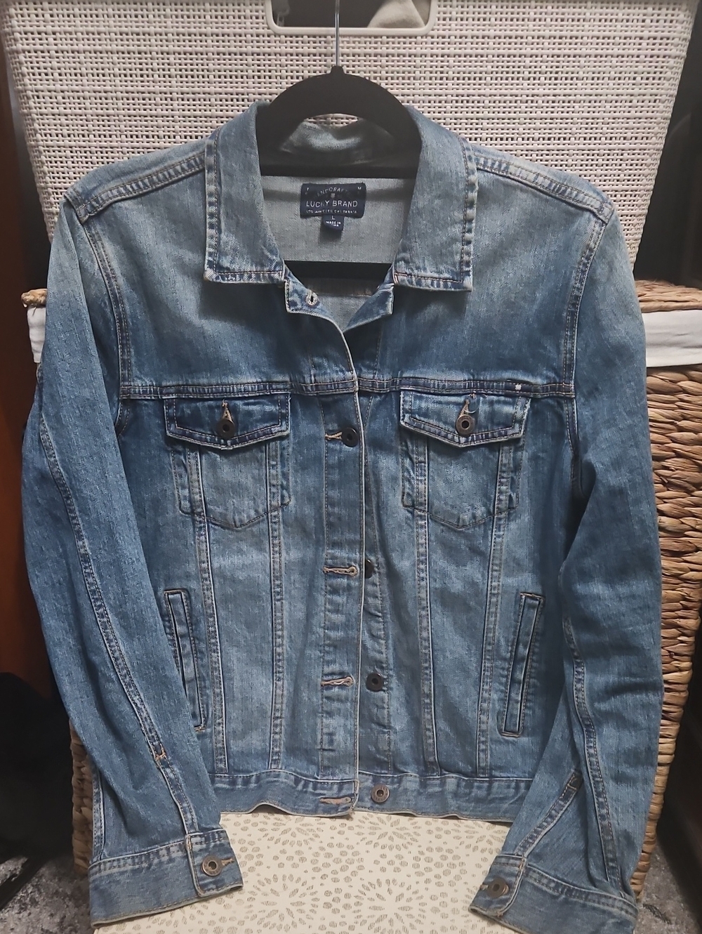 Lucky Brand Light Blue Denim Trucker Jacket